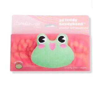 The Crème Shop 3D Teddy HeadyBand 🐸be hoppy🐸, Plushie Spa Headband